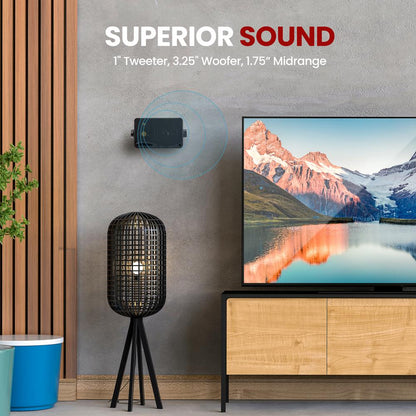 Diffusori 3 vie da interno/esterno 200 W 3,5" con montaggio a parete per home theater