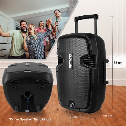 Langaton kannettava PA-kaiutin, 1000 W, Bluetooth, 12-tuumainen subwoofer, kaksoisjärjestelmä