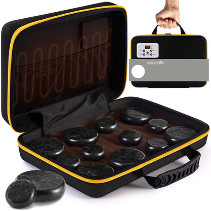 Multifunctionele verwarmingssteenmassage Wit