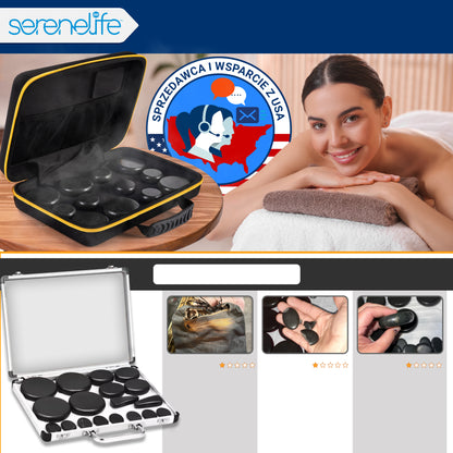 Multifunctionele verwarmingssteenmassage Wit