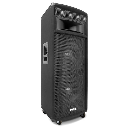 Bærbart PA-højttalersystem 1600 W med to 12" bashøjttalere MDF-konstruktion
