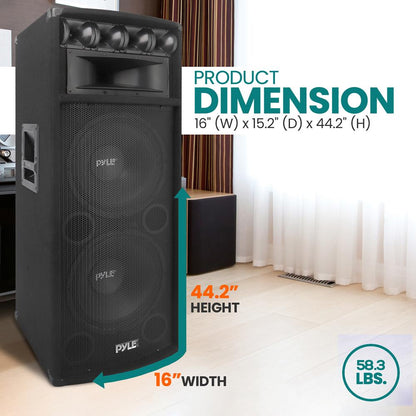 Sistema de altavoces PA portátil de 1600W, woofers dobles de 12, construcción de MDF