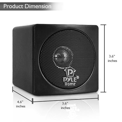 Boxe mini cub pentru raft, 100 W, pereche cu 3 difuzoare cu con din hârtie