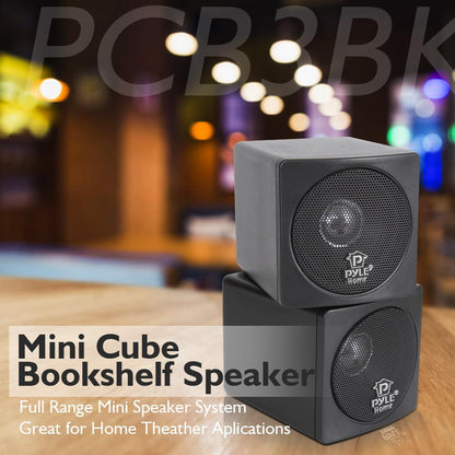 Boxe mini cub pentru raft, 100 W, pereche cu 3 difuzoare cu con din hârtie