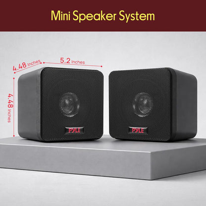4 mini kubinės lentyninės kolonėlės