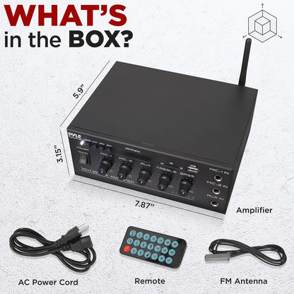 Kompaktný PA zosilňovač 40 W s mikrofónovými vstupmi a Bluetooth