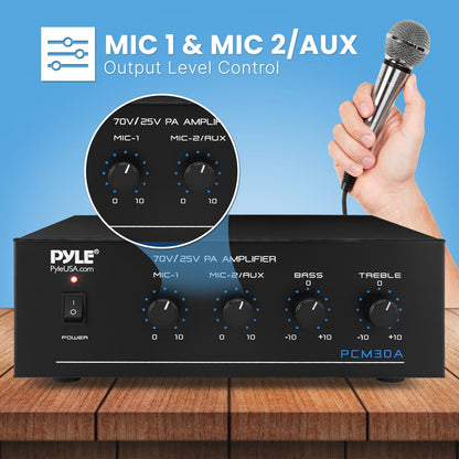 Amplificateur de puissance compact de 60 W avec Bluetooth et télécommande
