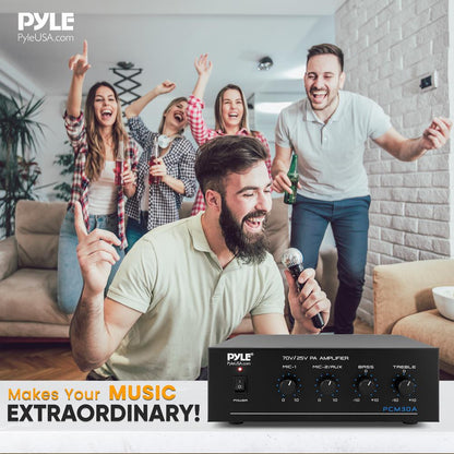Amplificateur de puissance compact de 60 W avec Bluetooth et télécommande