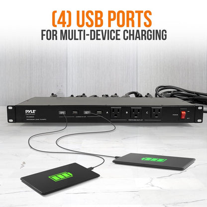 Oiriúntóir cumhachta gléasta raca le USB agus asraonta AC