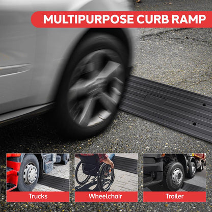 Rampaí colbha cabhsa toilleadh 11000lb rubar tromshaothair tacar 4ft 2 phíosa