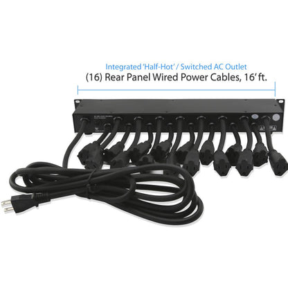 Rackmontiertes Netzfiltergerät mit AC-Steckdosen und USB