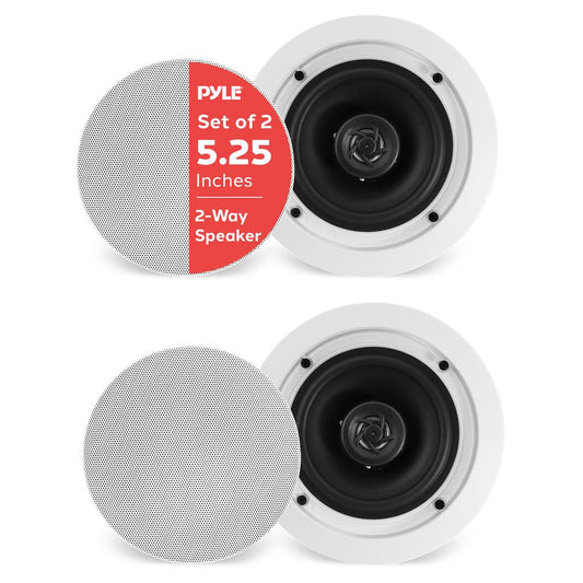 5,25" vestavné stropní reproduktory 150 W, polypropylenová membrána, bílé