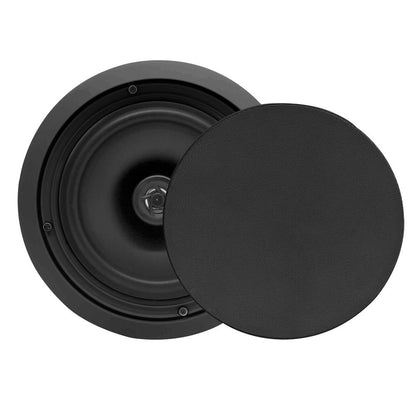 8 Ceiling Speakers Pair Easy Install 250W Flush Mount