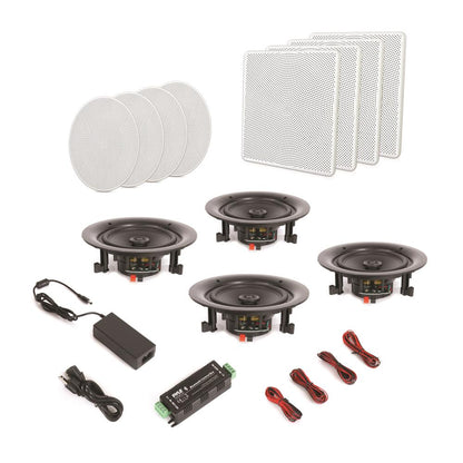 6.5 Bluetooth-plafond-/wandluidsprekers 200W, 2-weg stereogeluid, eenvoudig te installeren