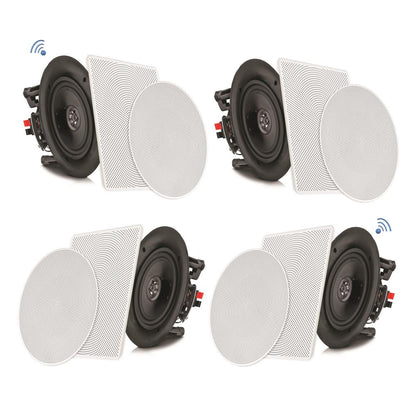 6.5 Bluetooth-plafond-/wandluidsprekers 200W, 2-weg stereogeluid, eenvoudig te installeren