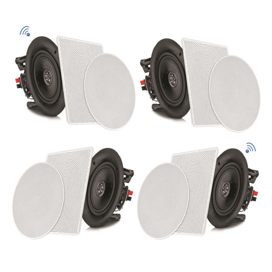 6.5 Bluetooth-seinä-/kattokaiuttimet, 200 W, 2-tie-stereo, helppo asennus
