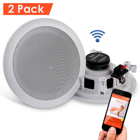 6.5 Bluetooth-kattokaiuttimet, 200 W, uppoasennus, polypropeenikartio