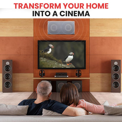 Boxă pentru tavan/perete, 300 W, woofere duble, tweeter din titan, albă - PDIWCS56