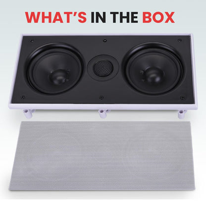 Boxă pentru tavan/perete, 300 W, woofere duble, tweeter din titan, albă - PDIWCS56