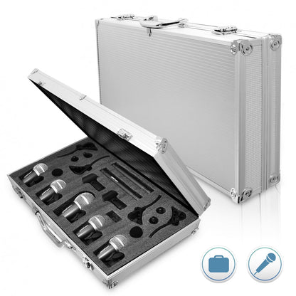 Kit de 7 microfoane pentru tobe, pentru înregistrări precise, cu husă și suporturi