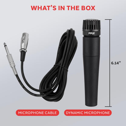 Microphone dynamique à main, haut niveau de sortie, filtre anti-pop intégré, conception robuste