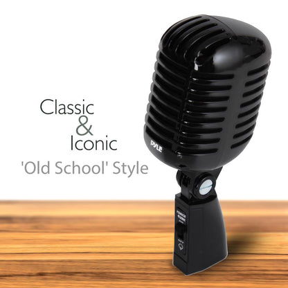 Retro Dynamic Vocal Microphone - Voice Clarity - Built-in Pop Filter