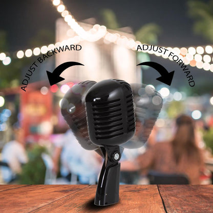 Retro Dynamic Vocal Microphone - Voice Clarity - Built-in Pop Filter