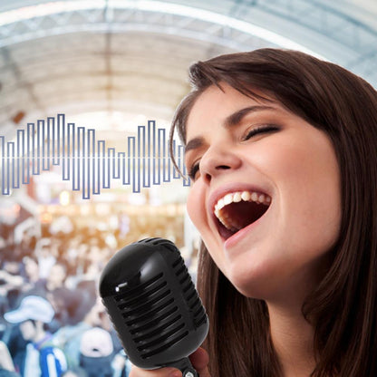 Retro Dynamic Vocal Microphone - Voice Clarity - Built-in Pop Filter