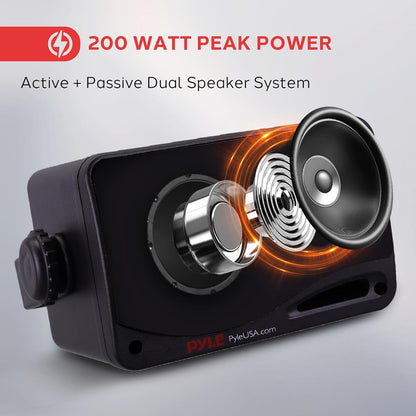 Enceintes Bluetooth extérieures étanches – système 3 voies de 200W, résistant aux intempéries