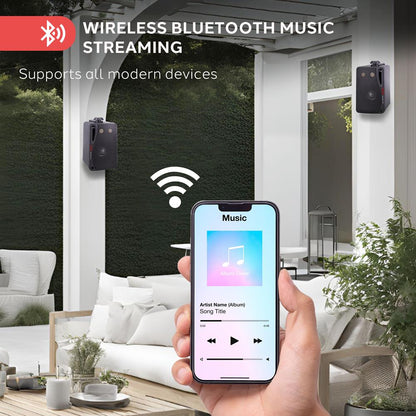 Enceintes Bluetooth extérieures étanches – système 3 voies de 200W, résistant aux intempéries