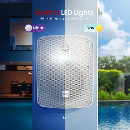 Vodoodolné Bluetooth reproduktory s výkonom 600 W, námorná kvalita, biele