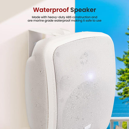 Vodoodolné Bluetooth reproduktory s výkonom 600 W, námorná kvalita, biele
