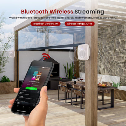 Vodoodolné Bluetooth reproduktory s výkonom 600 W, námorná kvalita, biele
