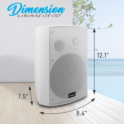 6.5 veekindlad Bluetooth-kõlarid, sügav bass, valged (2 tk komplektis)