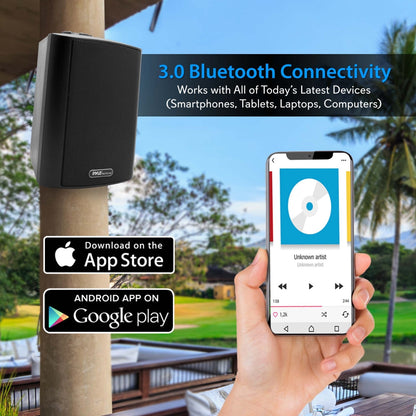 6.5 hüvelykes vízálló Bluetooth-hangszórók – nagy teljesítményű hangzás, egyszerű telepítés, fekete