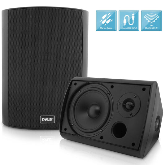 Αδιάβροχα ηχεία Bluetooth 6.5 — ήχος υψηλής ισχύος, εύκολη εγκατάσταση, μαύρα