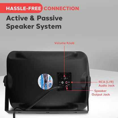 Vodoodolné vonkajšie Bluetooth reproduktory – hlboké basy, pár 6,5-palcových reproduktorov, odolné voči poveternostným vplyvom