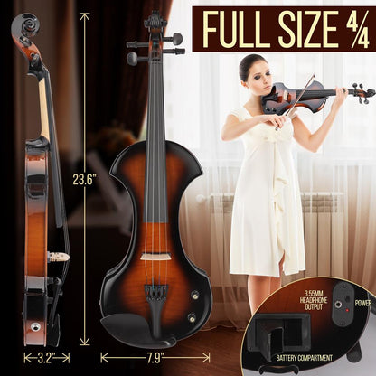Violín eléctrico de madera contrachapada