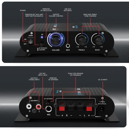 Kaasaskantav Bluetoothi helivõimendi RCA- ja AUX-sisendiga – PFA330BTEU