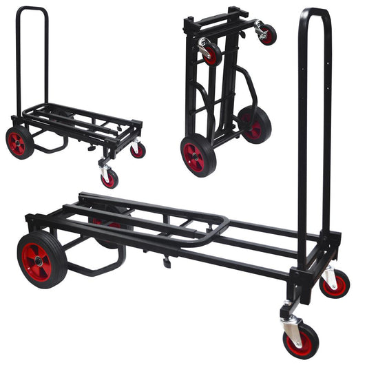 Regulējami 8 vienā ratiņi ar 300 lb kravnesību, pulverkrāsots tērauds, salokāmi