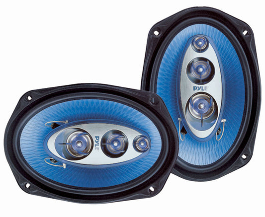 Ζεύγος ηχείων αυτοκινήτου 6x9 - ισχύς 400W, μπλε κώνος, ανάρτηση από βουτυλικό καουτσούκ