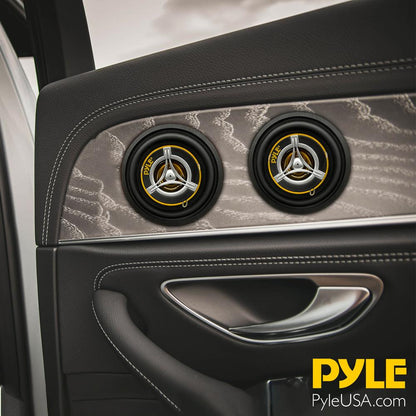 Système de haut-parleurs pour voiture 120 W, 3,5 pouces, cône jaune, 4 ohms, aimant de 20 oz