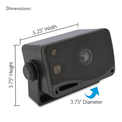 Difuzoare marine de 3,5", impermeabile, woofer din aluminiu, 200 W, negre