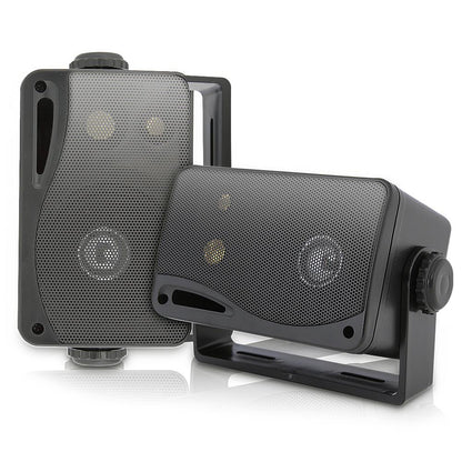 Difuzoare marine de 3,5", impermeabile, woofer din aluminiu, 200 W, negre