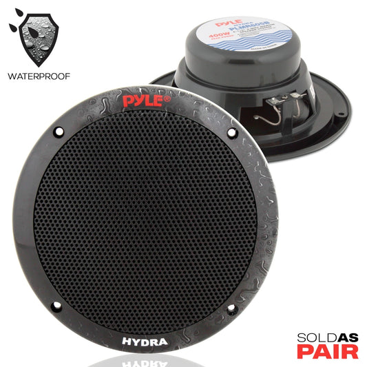 Duální námořní reproduktory 6,5", voděodolné, 400W, polypropylenový kužel, černé