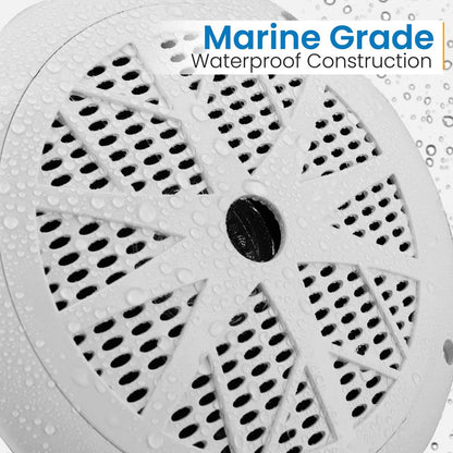 6,5-Zoll-Marine-Lautsprecher, wasserdicht, 120 W, Polypropylen-Konus, weiß