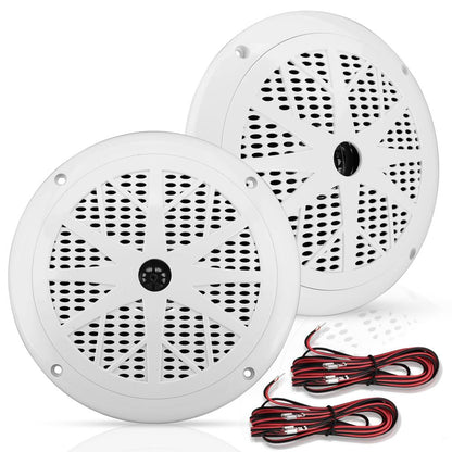 6,5-Zoll-Marine-Lautsprecher, wasserdicht, 120 W, Polypropylen-Konus, weiß