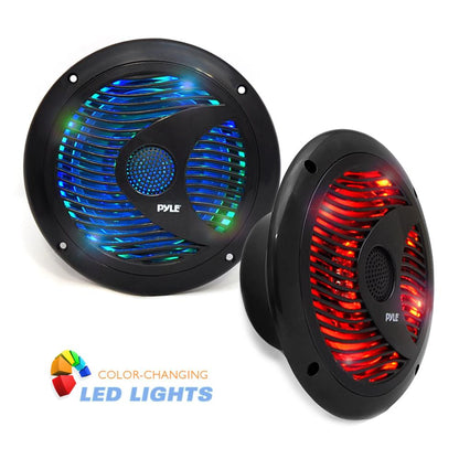 6,5-Zoll-Marine-Lautsprecher, wasserdicht, 150 W, LED-Beleuchtung, Polypropylen-Konus