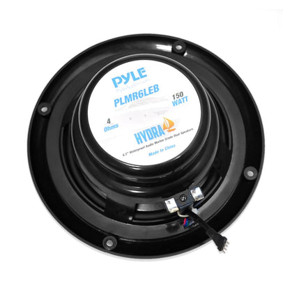 6,5-Zoll-Marine-Lautsprecher, wasserdicht, 150 W, LED-Beleuchtung, Polypropylen-Konus