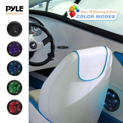 6,5-Zoll-Marine-Lautsprecher, wasserdicht, 150 W, LED-Beleuchtung, Polypropylen-Konus